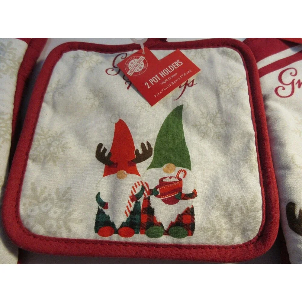Christmas Gnomes 4 Pc kitchen set